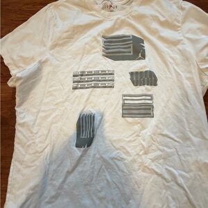 Nike Air Jordan white/silver shirt 3XL